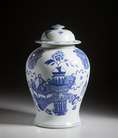  Arte Cinese - Giara con coperchio 
Cina, dinastia Qing, XIX secolo .