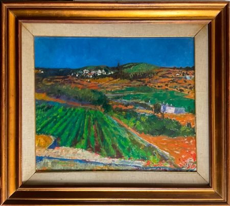 Raffaele Spizzico "Paesaggio pugliese" 1957
olio su tela
cm 50x60
firmato e data