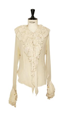 Vivienne Westwood PIRATE SHIRT Description: Natural white frilly pirate shirt...