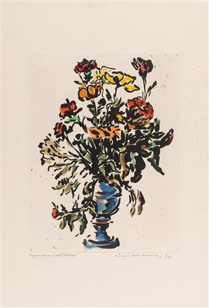 Leonardo  Castellani (Faenza 1896-Urbino 1984)  - I fiori all'amico