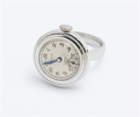 Movado orologio-anello personalizzato per A. L'Emeraude Losanna, anni 40...