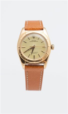 Rolex Ovetto 5011, anni 50 Cassa rotonda in oro rosa 18k. Quadrante color...