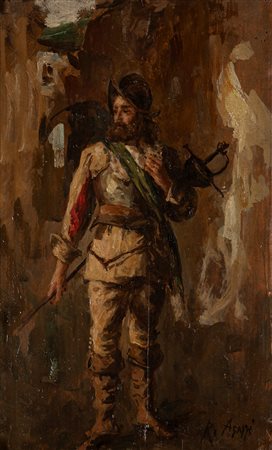 Rinaldo Agazzi (Mapello 1857-Bergamo 1939)  - Il moschettiere
