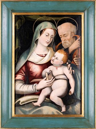 Pittore del XVI secolo Sacra Famiglia