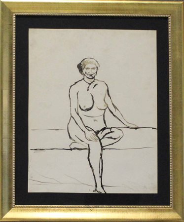 OTTONE ROSAI, "Nudo di donna seduto", 1947