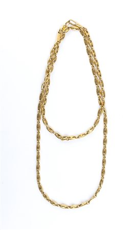  
POMELLATO: lungo girocollo a maglia marinara in oro  
 