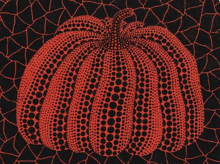 YAYOI KUSAMA N.1929 PUMPKIN signed, inscribed and dated 1996 on the reverse,...