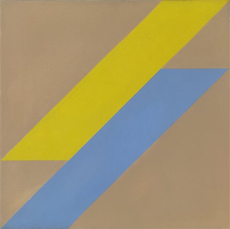 WINFRED GAUL
A.32, 2 Farben diagonal im Quadrat III, 1972