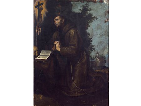 Ludovico Cardi, detto il Cigoli (Cigoli 1559–Roma 1613) San Francesco orante...