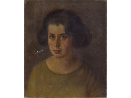Oreste Bogliardi (1900-1968) Ritratto di donna Strappo centrale a sinistra...