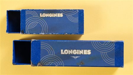 LONGINES, Coppia di scatole in cartone, anni '50.