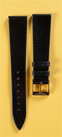 LONGINES, Fibbia placcata oro con cinturino vintage, anni 40.