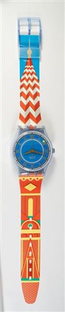 MAXI SWATCH OROLOGIO DA PARETE NUOVO, “CATHEDRAL", 1993. Orologio Swatch da...