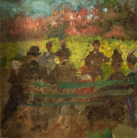Carlo Corsi (Nizza 1879 - Bologna 1966), “Al parco”.