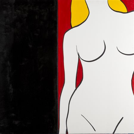 Lodola Marco Dorno (Pavia) 1955 Senza titolo Smalti su tela 100 x 100 cm...