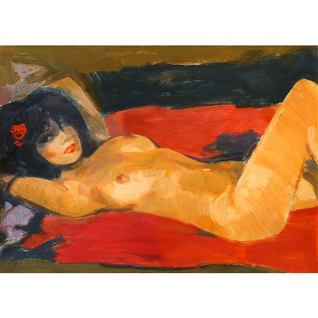 Giuseppe Tampieri (1918-2014)  - Nudo di donna, Goyesca