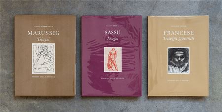 AUTORI VARILotto di tre cataloghiSassu - Disegni1980Catalogo monografico...