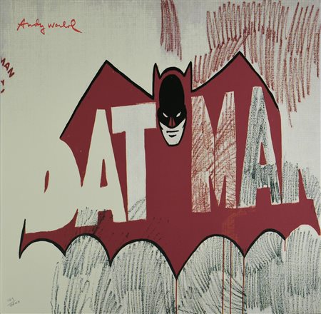 D'apres Andy Warhol BATMAN stampa tipografica su cartoncino, cm 60x60; es....