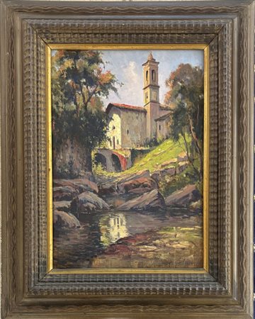 Giovanni Colmo Torino 1867 - 1947, La chiesa sul torrente
