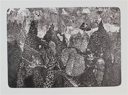 Pulga Stefano Senza titolo, 1977 acquaforte acquatinta su carta, cm. 50x70,...