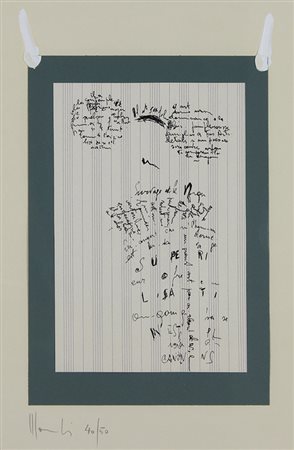 Mondino Aldo Senza titolo litografia su carta con intervento dell'artista, cm...