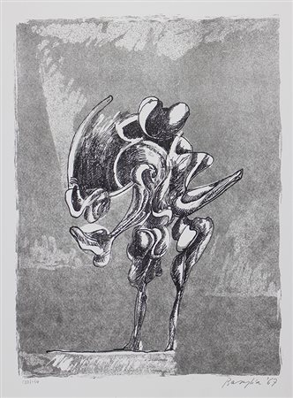 Basaglia Vittorio Il ratto, 1967 litografia su carta, cm. 51x34,5, es....