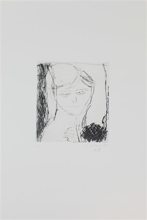 Ciarrocchi Arnaldo Ragazza, 1968 acquaforte su carta, cm. 70x50, es. 54/80...