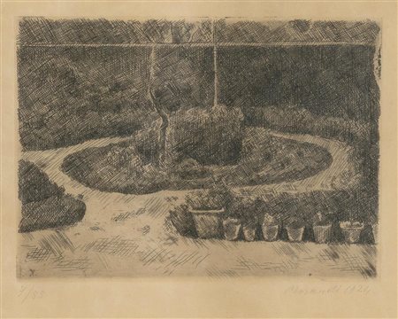 Giorgio Morandi (Bologna 1890 –1964), “Il giardino di via Fondazza”, 1924.