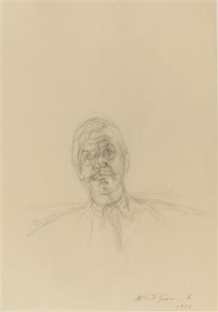 Alberto Giacometti (Borgonovo di Stampa 1901 – Coira 1966), “Ritratto maschile”, 1959.