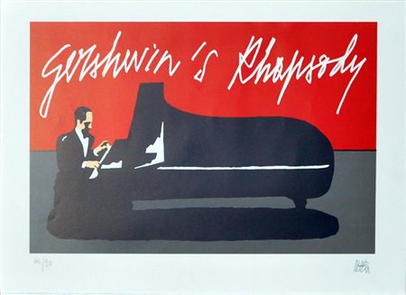 FABIO DE POLI Gershwin’s rhapsody Serigrafia a colori – es. 64/90 cm. 70x100...