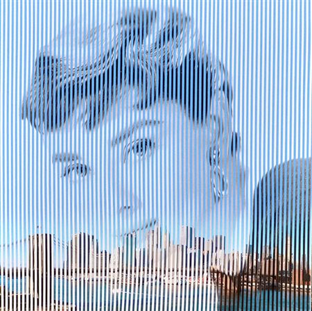 MALIPIERO “Osmosi” – Audrey Hepburn, 2014 Collage su tavola cm. 30x30 Firma,...