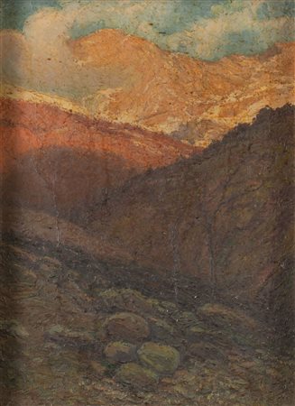 Pittore del XX secolo, Paesaggio montano.
