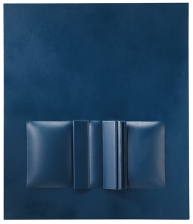 AGOSTINO BONALUMI 1935-2013 BLU signed on the reverse, shaped canvas and...