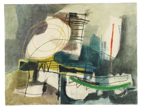 AFRO 1912 - 1976 PERIFERIA signed and dated 1952, oil and mixed media on...