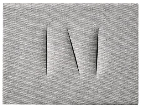 LUCIO FONTANA 1899 - 1968 CONCETTO SPAZIALE, ATTESE signed and titled on the...