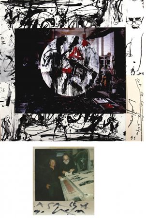 VEDOVA EMILIO (Venezia 1919 - Venezia 2006) "Senza titolo" 1991 Collage,...
