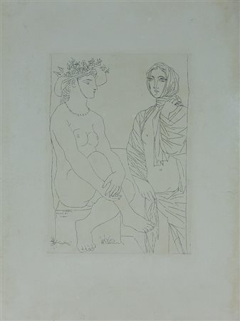 Picasso Pablo Senza titolo acquaforte su carta, cm. 44,5x34 (lastra cm....