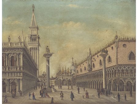 Angelo Moreschi (XIX secolo) Venezia Olio su tela Firmato e datato 1890...