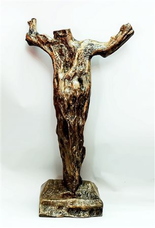 FIGURA ASTRATTA - ABSTRACT FIGURE scultura ricavata da radice di olivo h cm 120