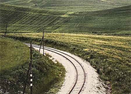 FRANCO FONTANA Paesaggio con binari 1984 - Landscape with Railtracks...