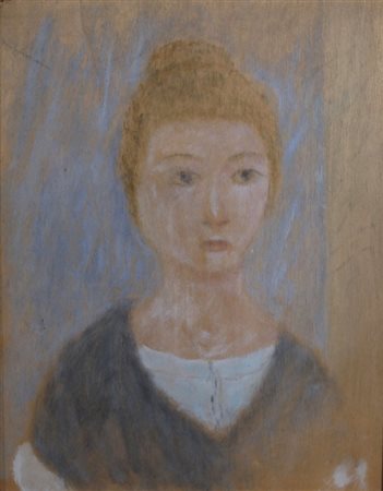 SEMEGHINI PIO (Quistello 1878 - Verona 1964) "Figura di donna" Olio su tavola...