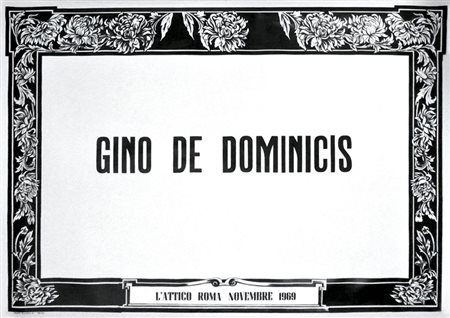 GINO DE DOMINICIS Ancona 1947 – Roma / Rom 1998 MANIFESTO MORTUARIO, 1969...