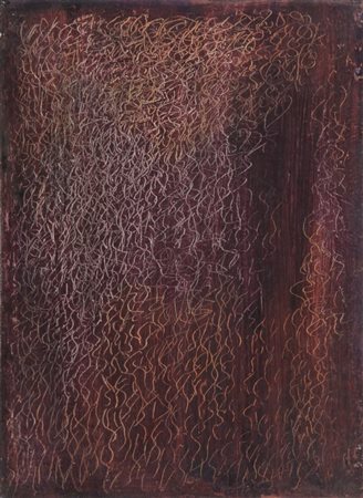 MARIO DE LUIGI (1901 - 1978) G.R. 629 olio grattage su tela cm 34x24 firmato...