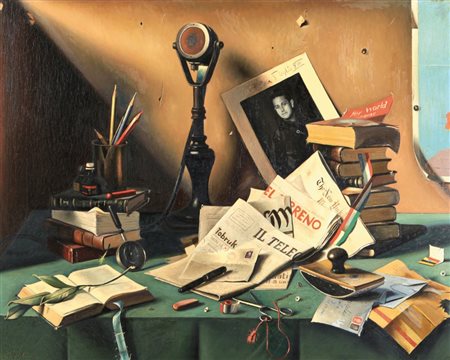 GREGORIO SCILTIAN (1900 - 1985) Senza titolo olio su tavola cm 78,5x98...