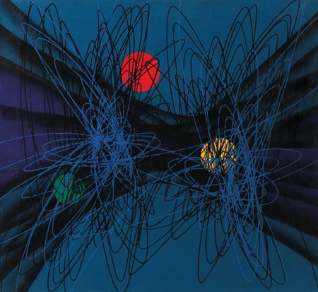 ROBERTO CRIPPA (1921 - 1972) Spirali olio su tela cm 50x60 firmato e datato...