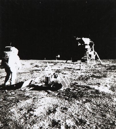 NASA Apollo 11, 31 Luglio 1966 - lotto di 4 foto 1966 stampa ai sali...