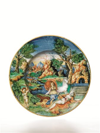 PIATTOCastel Durante, bottega di Ludovico e Angelo Picchi, 1550-1560 circa...