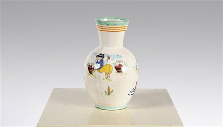 ANONIMO. Vaso decorato in Ceramica di Vietri. Realizzato per AUDEMARS PIGUET....