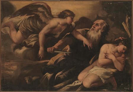Bottega di Luca Giordano, sec. XVII SACRIFICIO DI ISACCO olio su tela, cm...