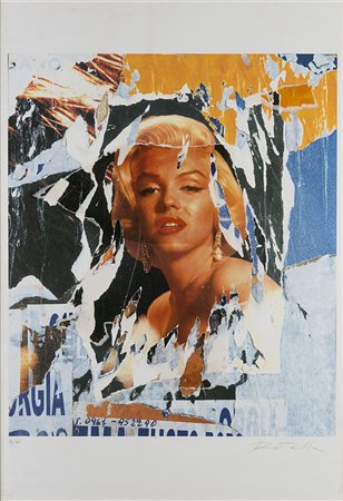 Mimmo Rotella (Catanzaro 1918 - Milano 2006) - "Omaggio a Marilyn" serigrafia...